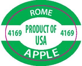 Rome apple plu sticker